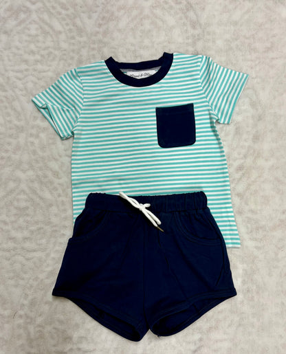 Navy striped Play set