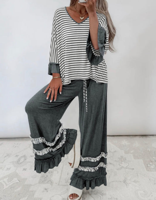 Gray Flowy Set