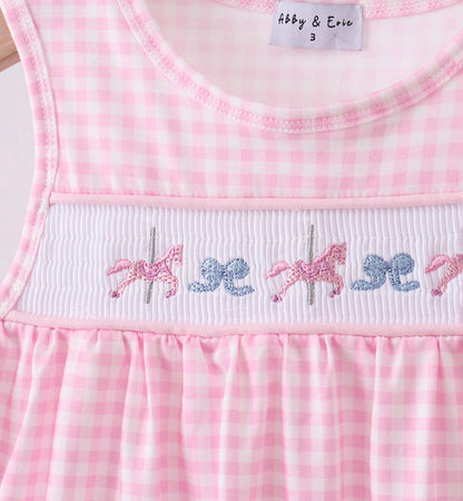 Smocked Carousel Summer Bubble