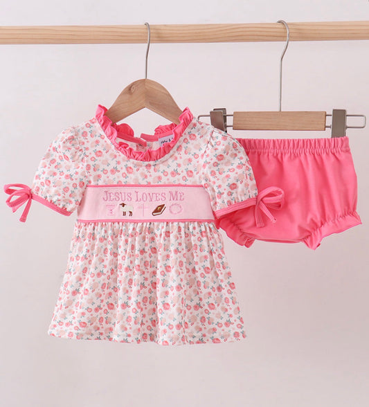 Jesus Loves Me Bloomer Set