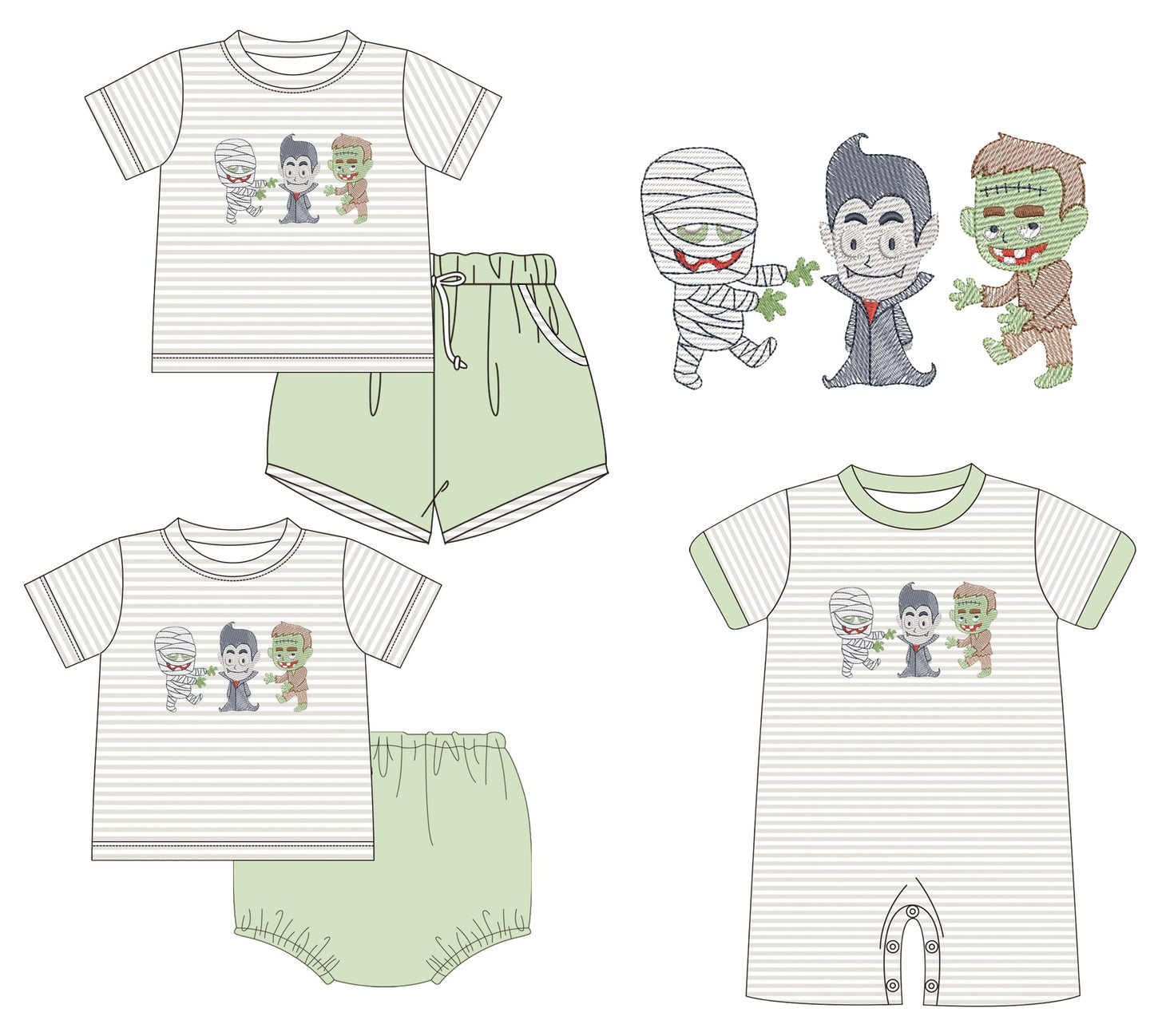 Embroidered Mummy Sets