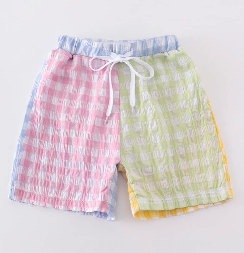 Multi Color Gingham Trunks