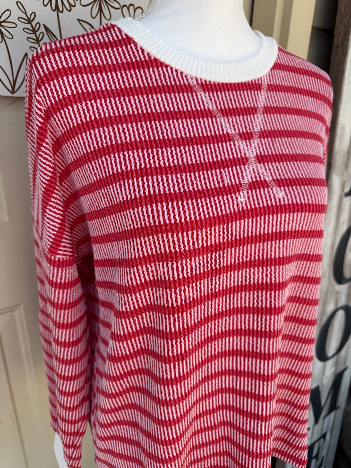Red Game Day Stripes by Zenana
