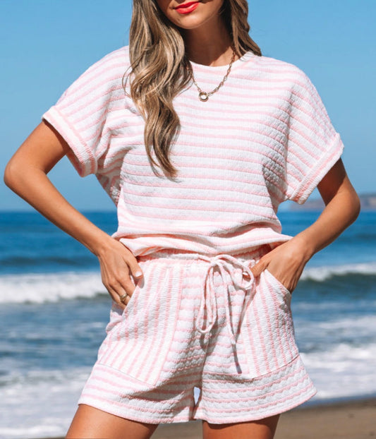 Pink Striped Summer Set