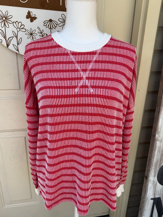 Red Game Day Stripes by Zenana
