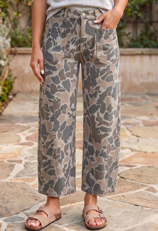 Camo Barrel Jean