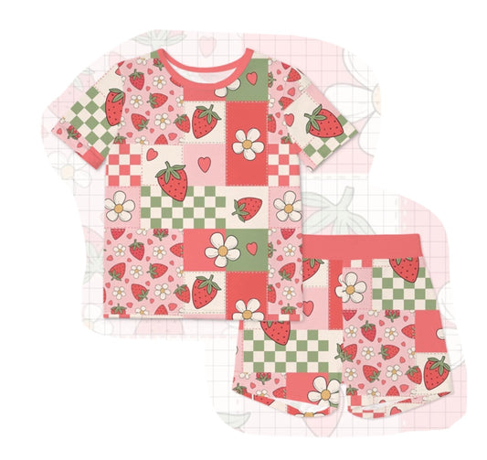 Strawberry Patchwork Bamboo