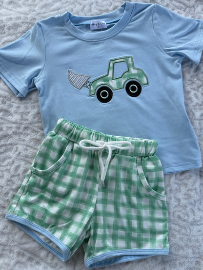 Blue / Green Gingham Equipment Set