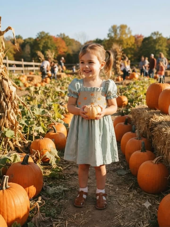 Smocked Pumpkins Dress