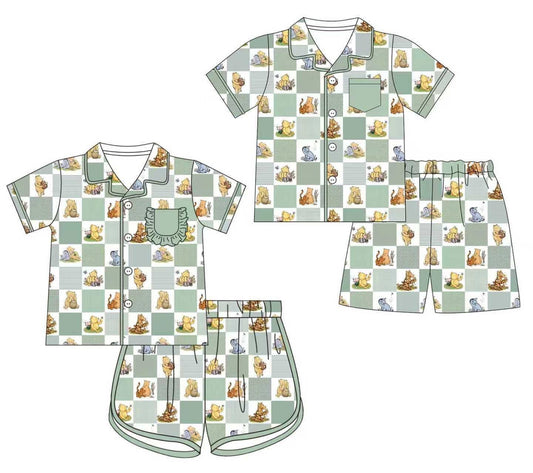 Honey Bear Pajama Shorts Sets