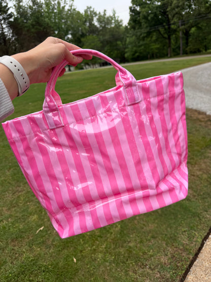 Clear Striped Summer Totes