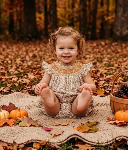 Smocked Autumn Florals Bubble