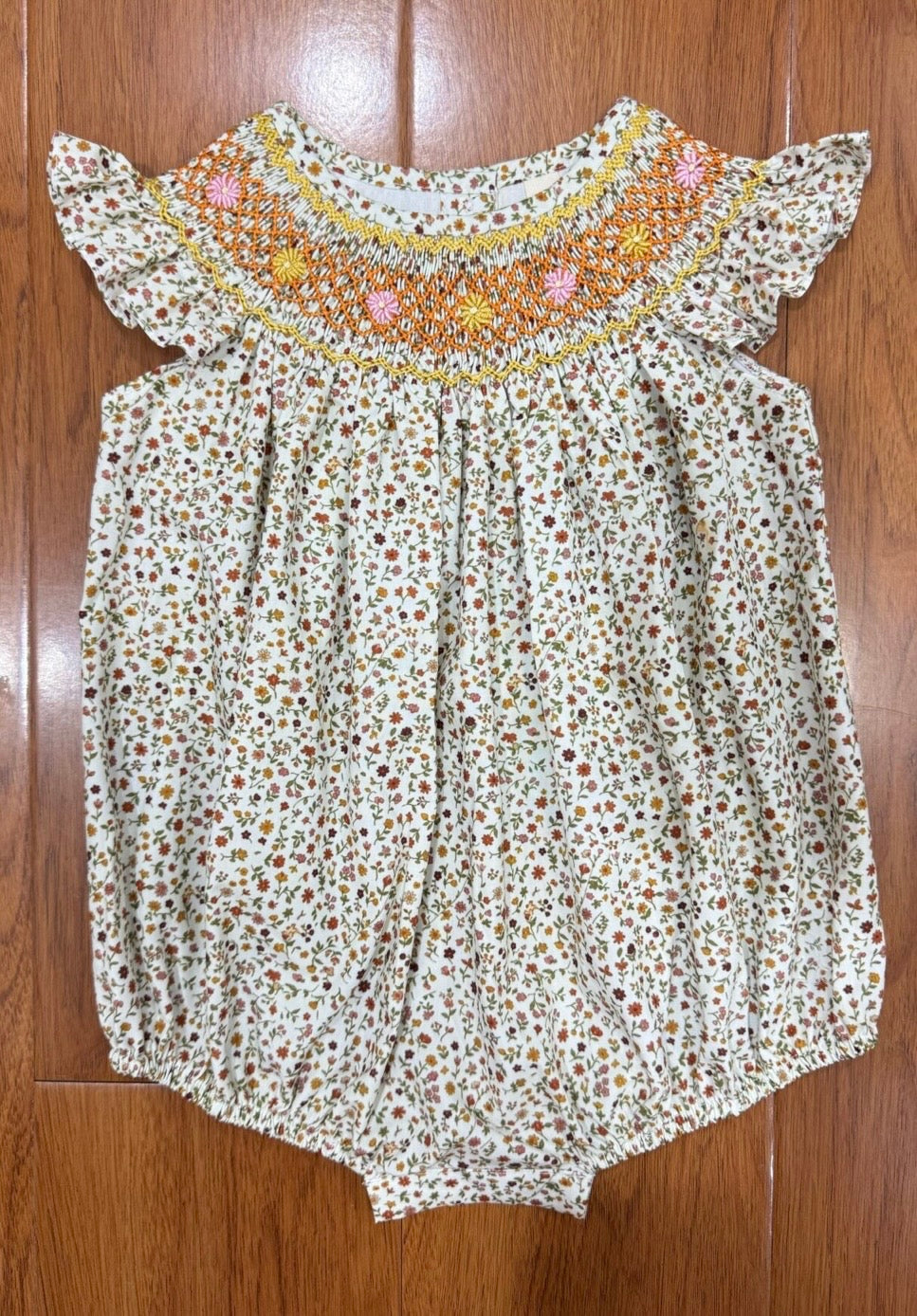 Smocked Autumn Florals Bubble