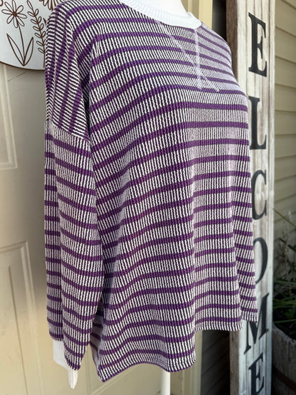 Purple Game Day Stripes by Zenana