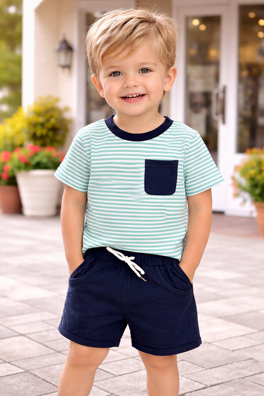 Navy striped Play set