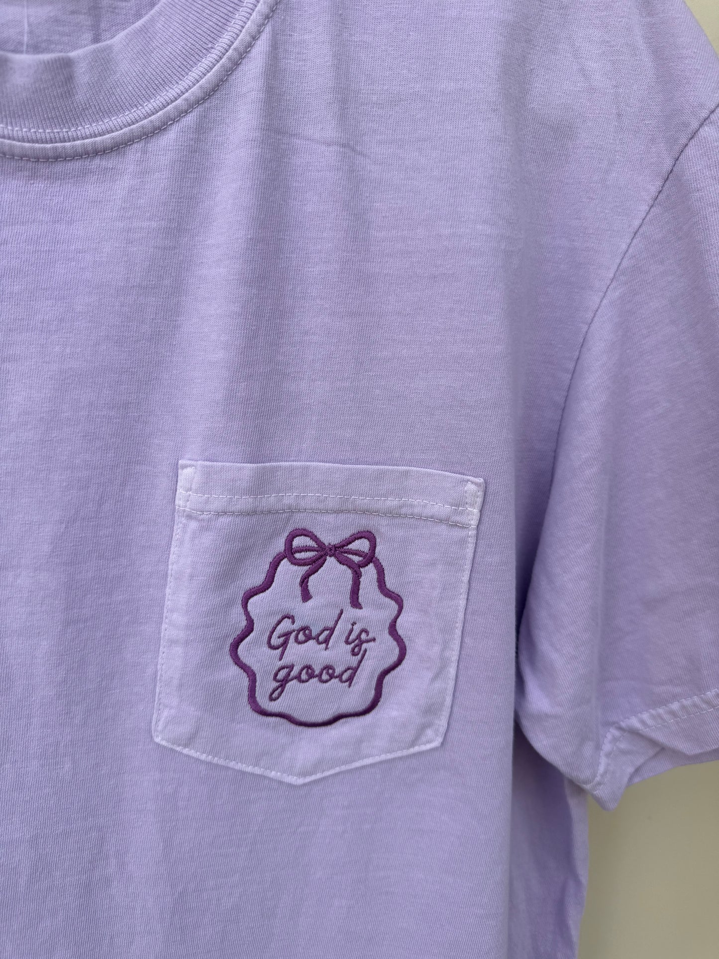 God is Good • Embroidered Pocket Tee