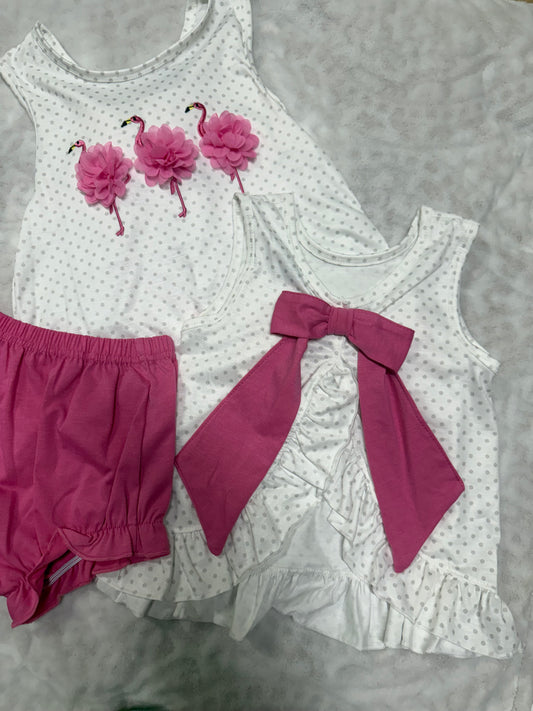 Polka Dots & Flamingos
