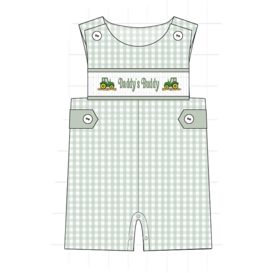 Daddy’s Buddy Smocked Tractor Jon Jon