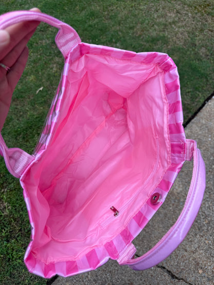 Clear Striped Summer Totes
