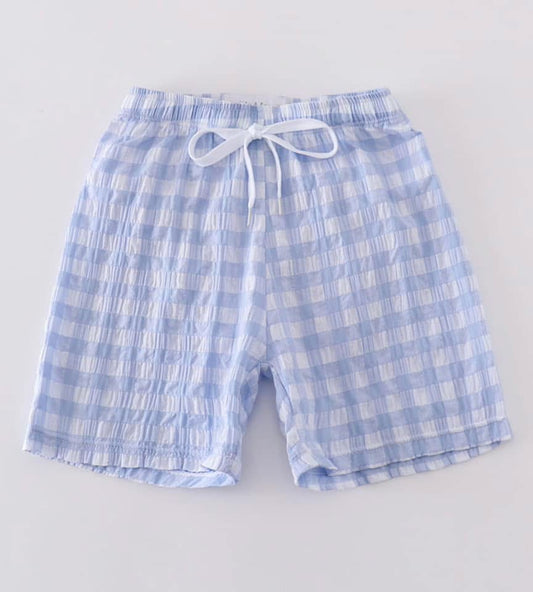 Blue Gingham Trunks