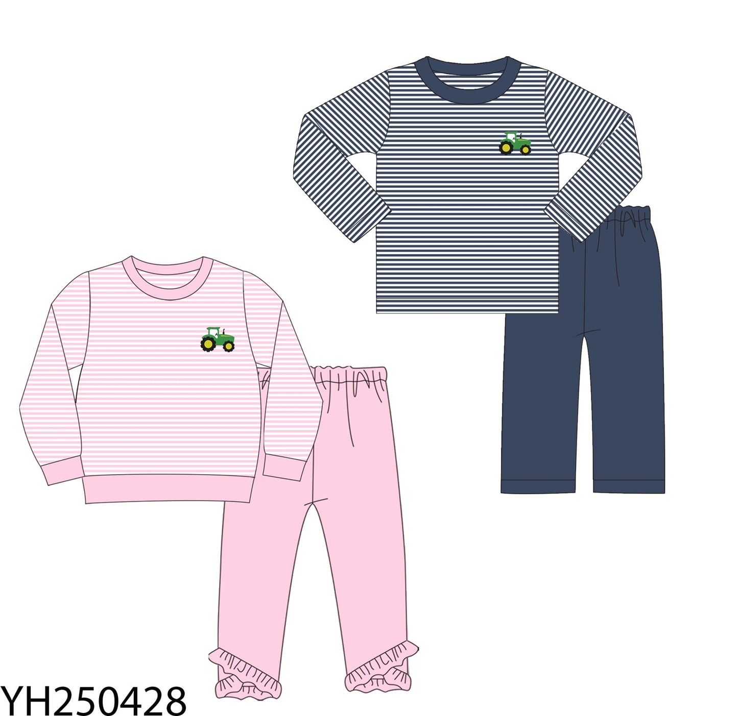 Embroidered Pocket Tractor Sets