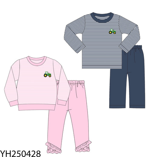 Embroidered Pocket Tractor Sets
