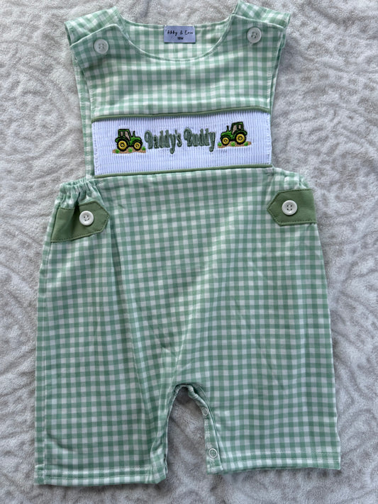 Daddy’s Buddy Smocked Tractor Jon Jon