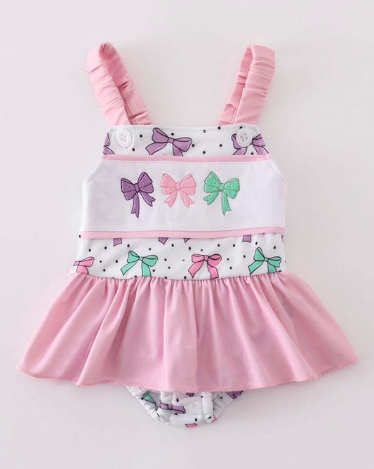 Embroidered Bows Swim