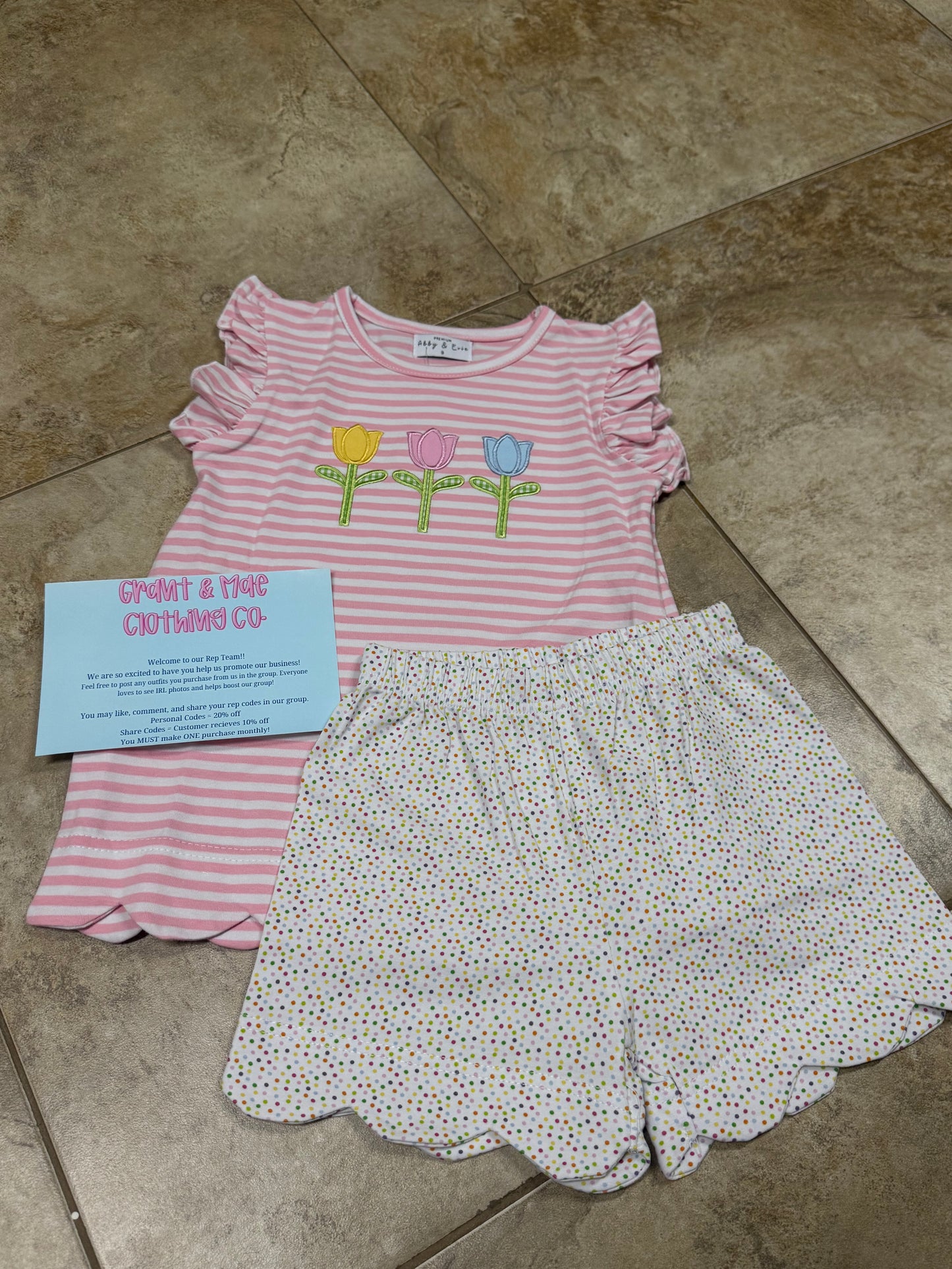 Spring Tulips Girls Set