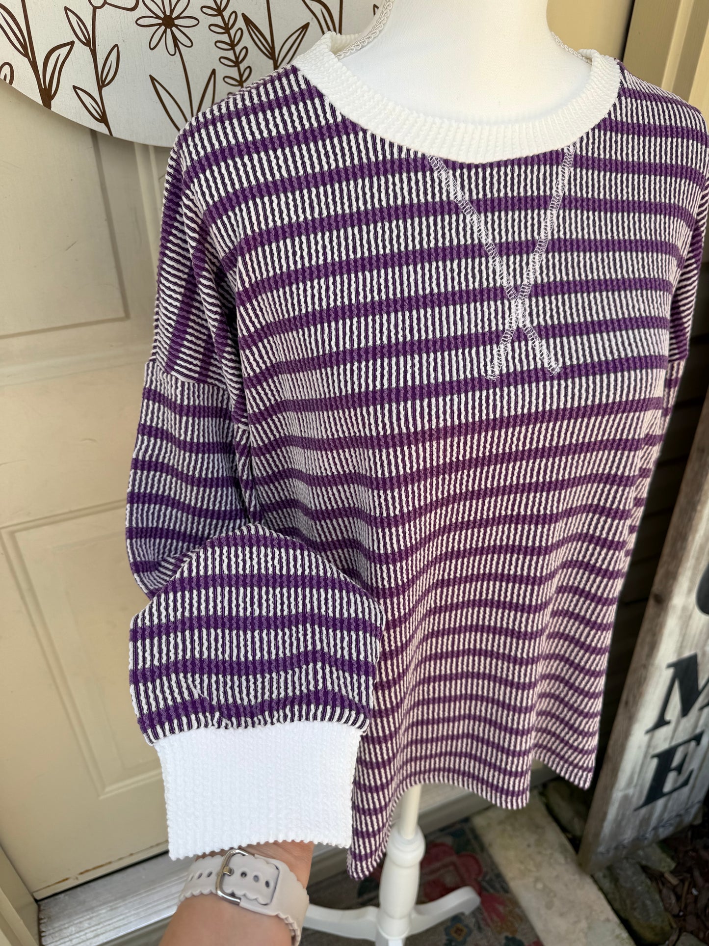 Purple Game Day Stripes by Zenana