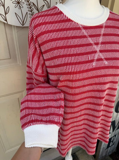 Red Game Day Stripes by Zenana