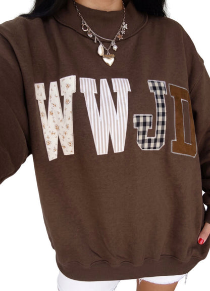 WWJD Patchwork Mock - Plus Size