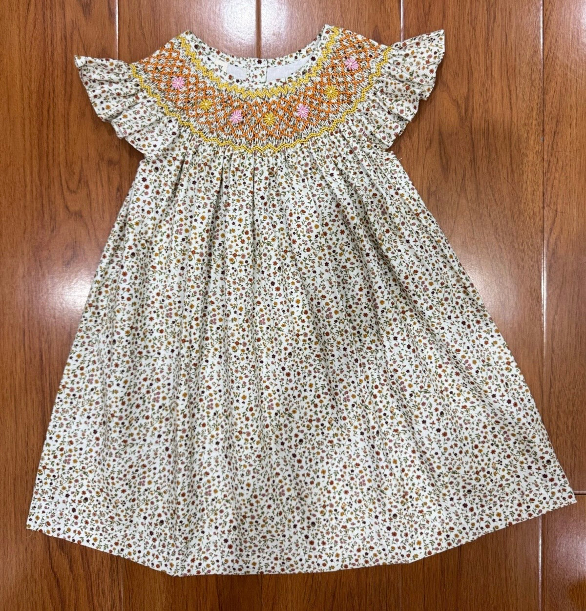 Smocked Autumn Florals Dress