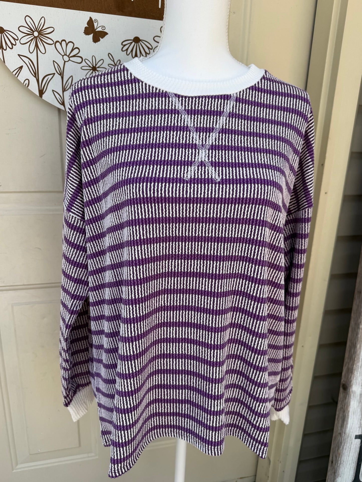 Purple Game Day Stripes by Zenana