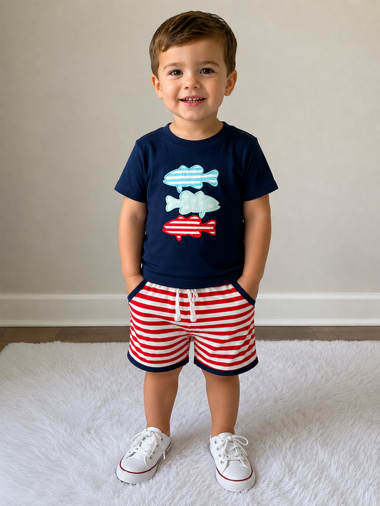 Patriotic Fish Trio Set