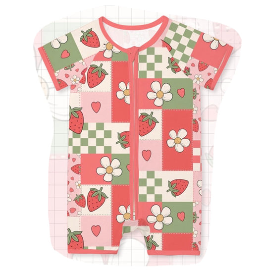 Strawberry Patchwork Bamboo