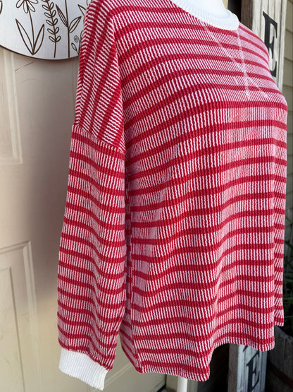 Red Game Day Stripes by Zenana