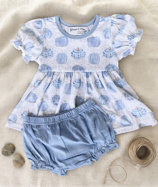 Blue Pumpkins & Polka Dots Bloomer