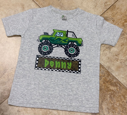 Monster Truck Name Plate Tee