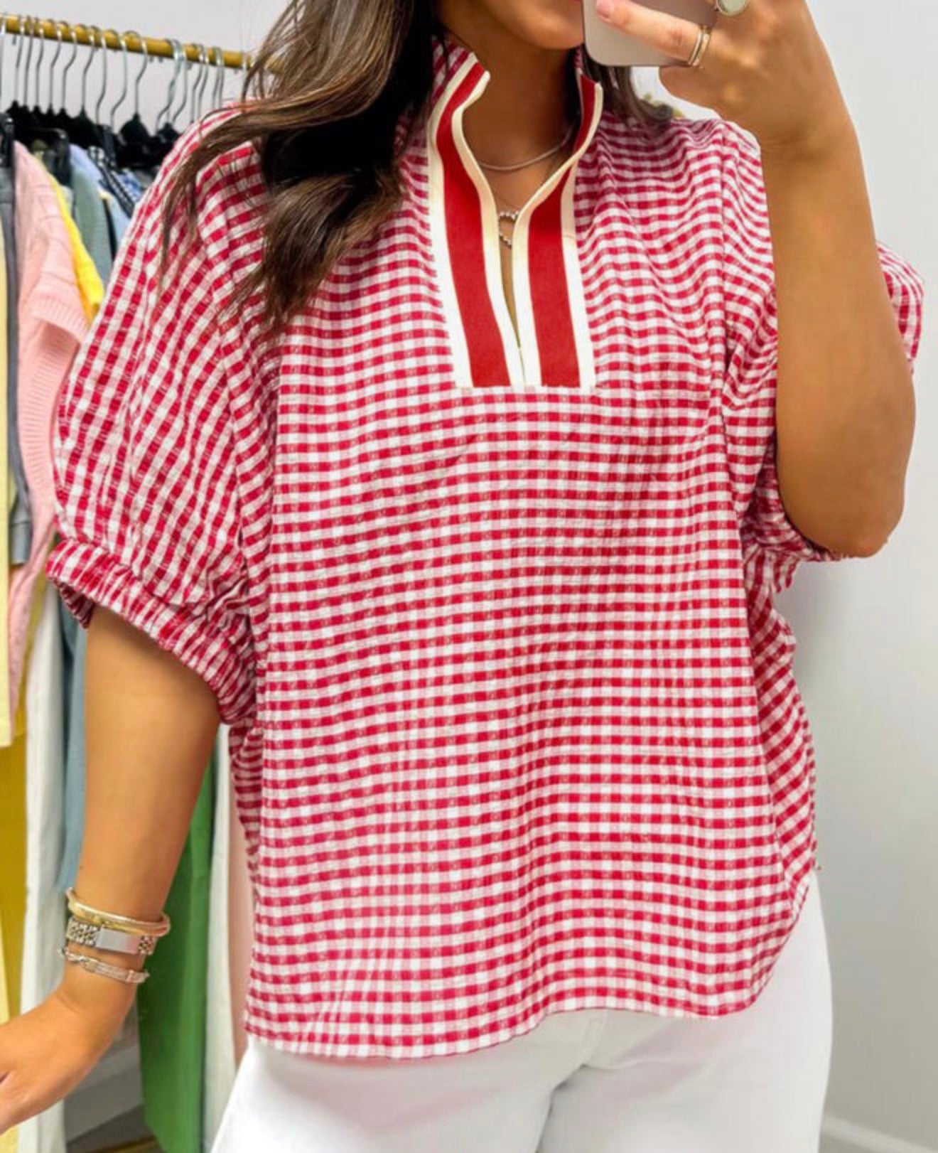 Red Gingham Blouse