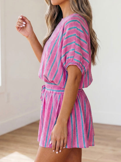 Out on the Town Pink Short Set