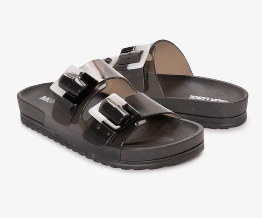Black Jelly Strap Sandal