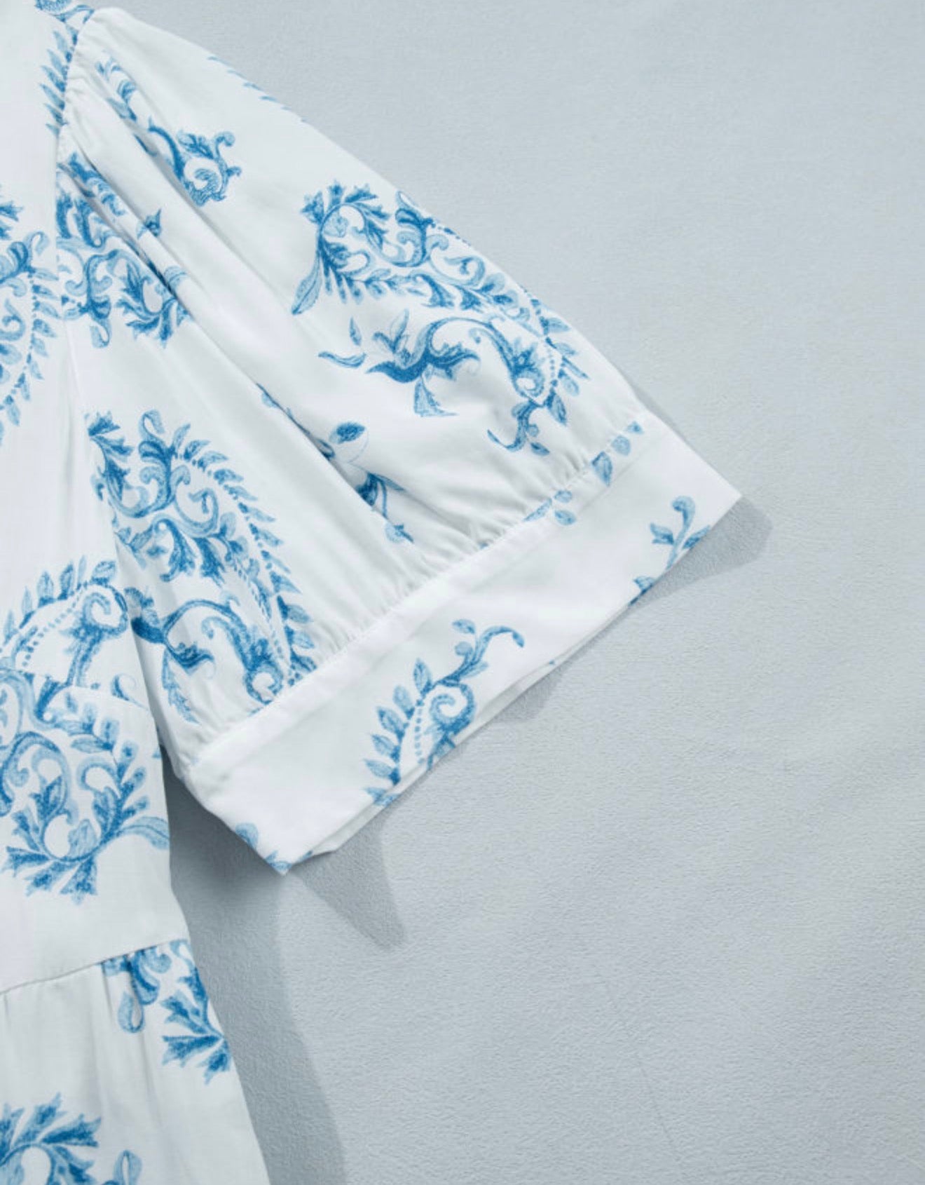 PREORDER•Plus Size Blue Geo Floral Maxi