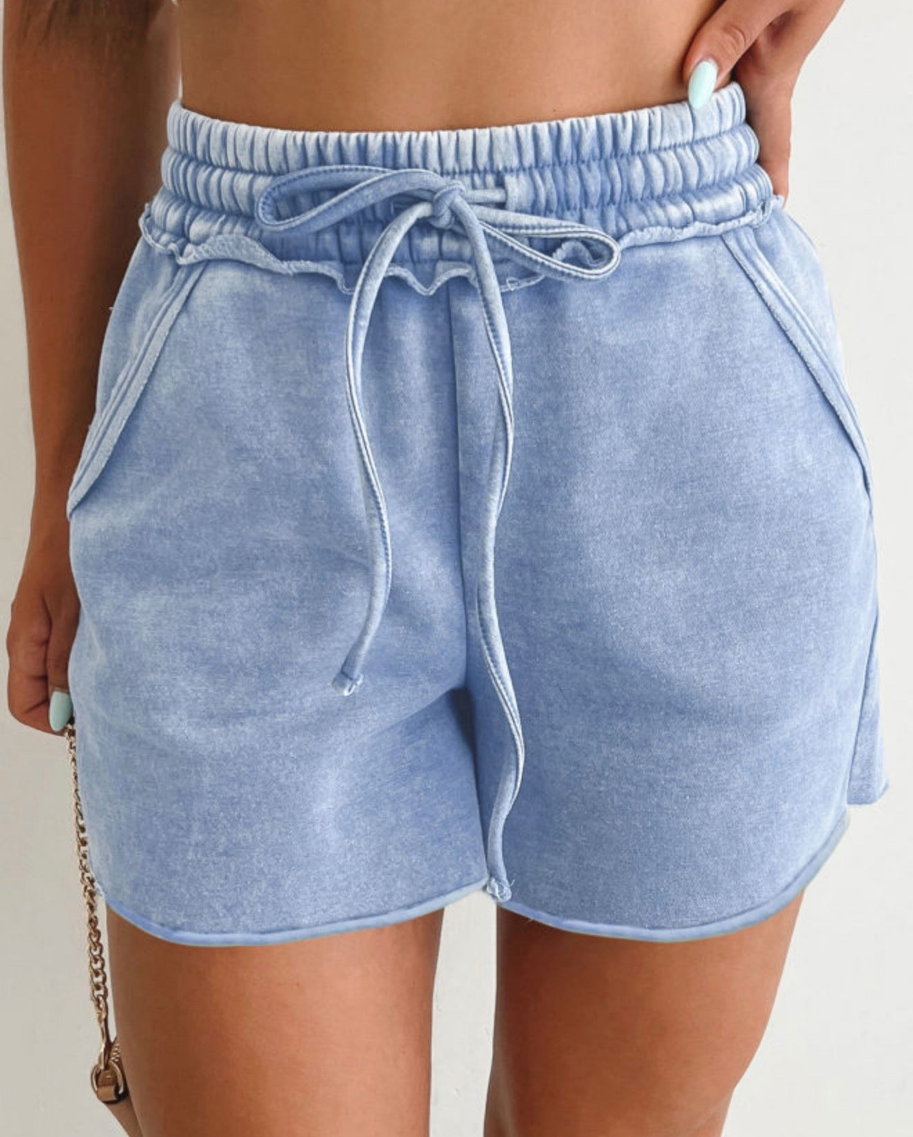 Denim Mineral Wash Shorts