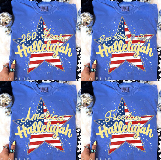 Hallelujah Patriotic Tee