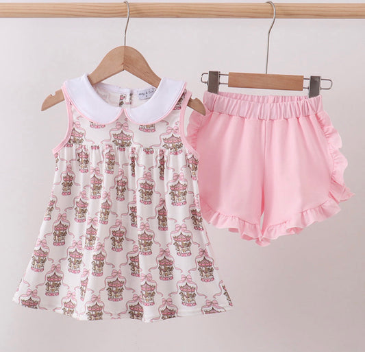 Pink Collared Carousel Set