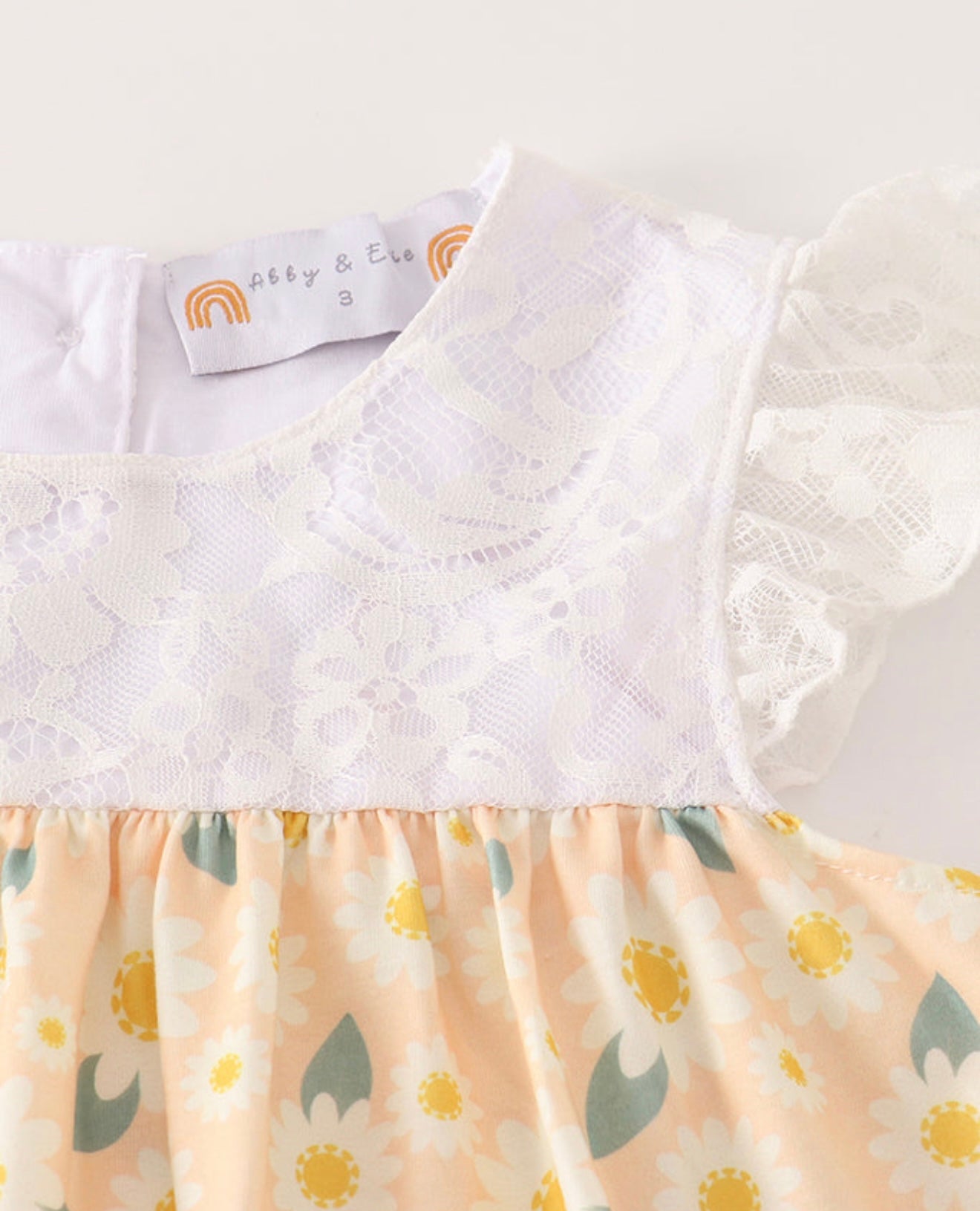 Yellow Floral Lace Dress