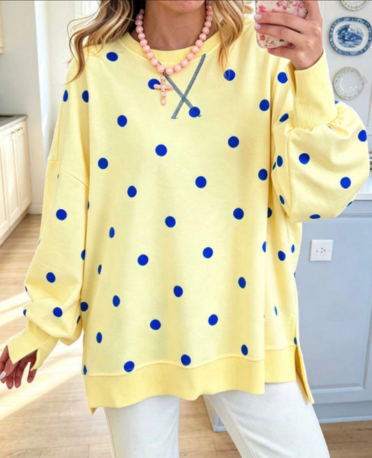 Yellow Polka Dot Top
