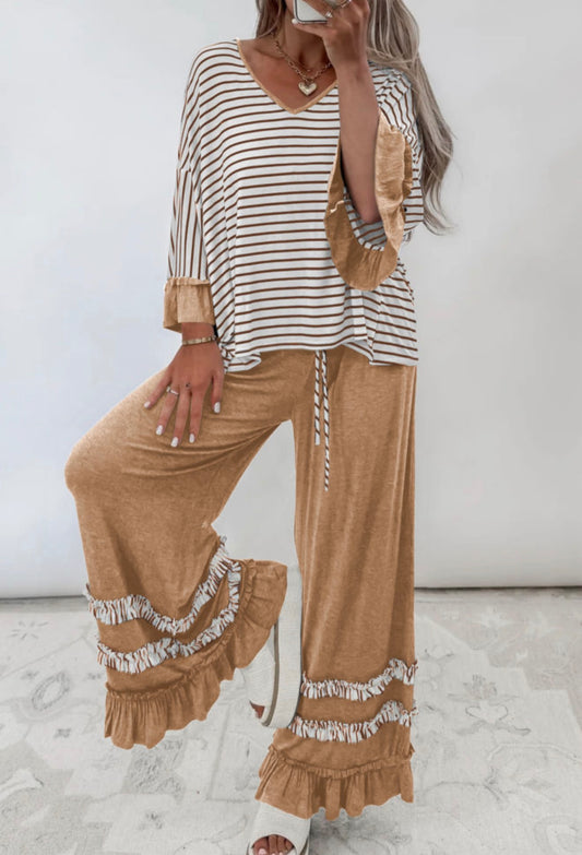 Beige Flowy Set