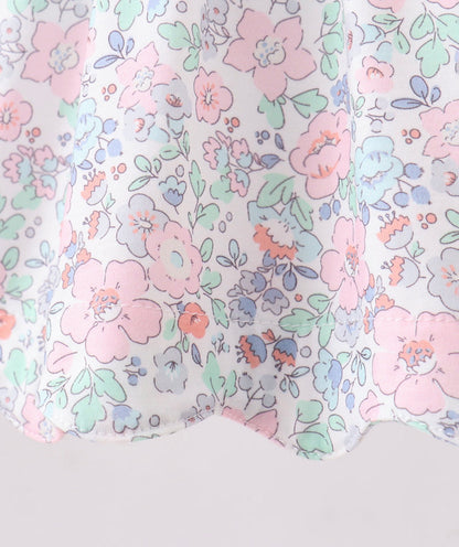 Green Lavender Floral Smock Set